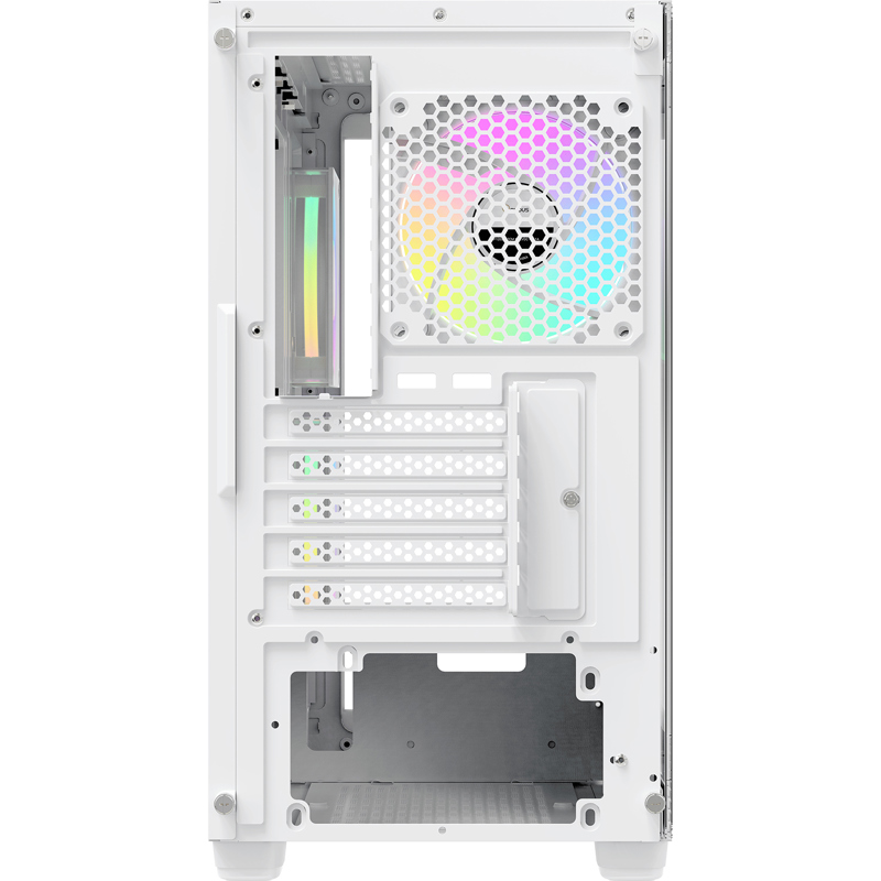 Корпус Ocypus Gamma C52 WH ARGB, Mini-Tower, TG, 3x120mm ARGB, 1xUSB-A 3.0 + 2xUSB 2.0, mATX, mITX W