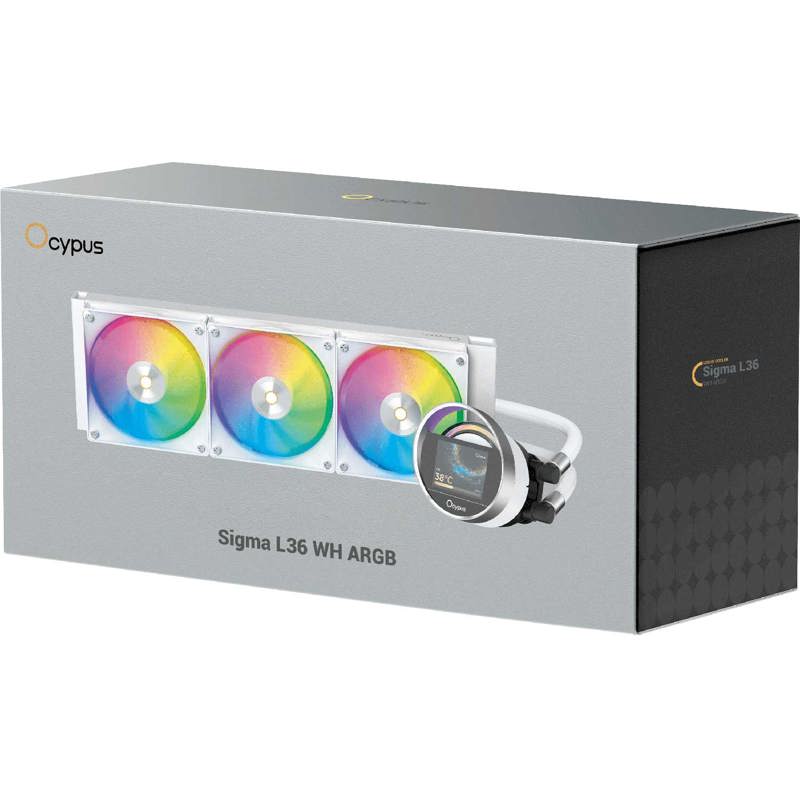 Система жидкостного охлаждения Ocypus Sigma L36 WH ARGB (300W, 360mm, LED, White, ARGB/ Fans: 3x120m