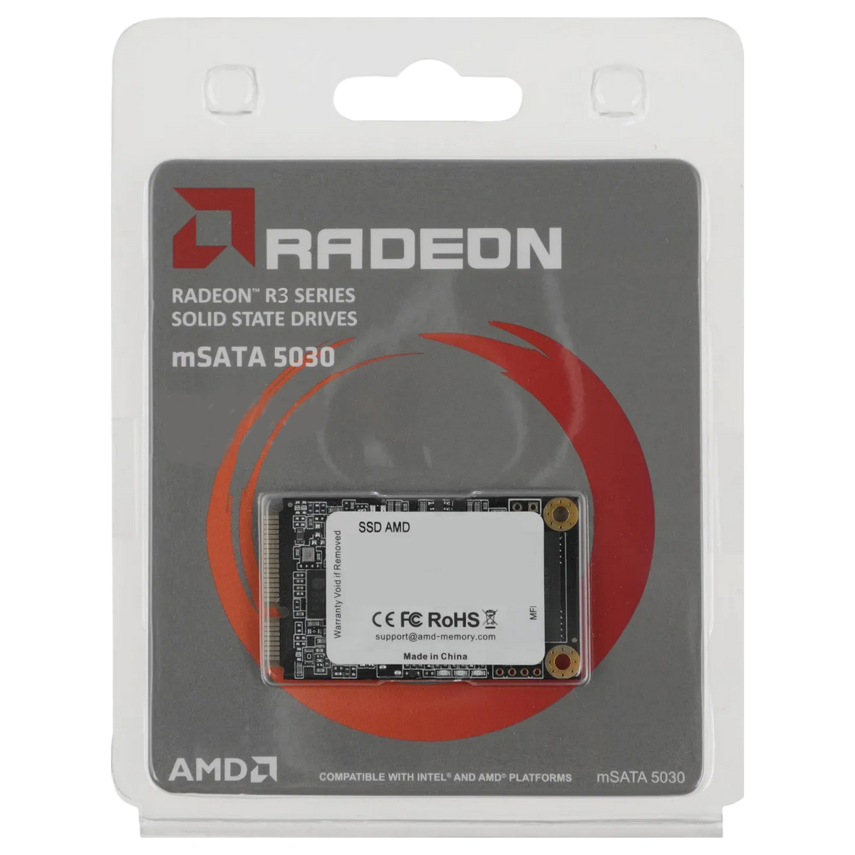 Твердотельный накопитель SSD AMD Radeon 256GB mSATA R3 Series
