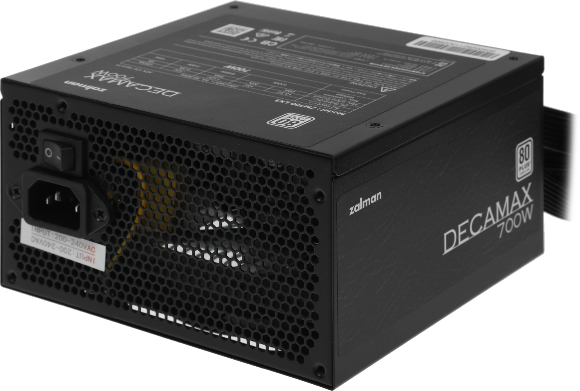 Блок питания Zalman ATX 700W ZM700-LX3 80+ (20+4pin) APFC 120mm fan 6xSATA RTL