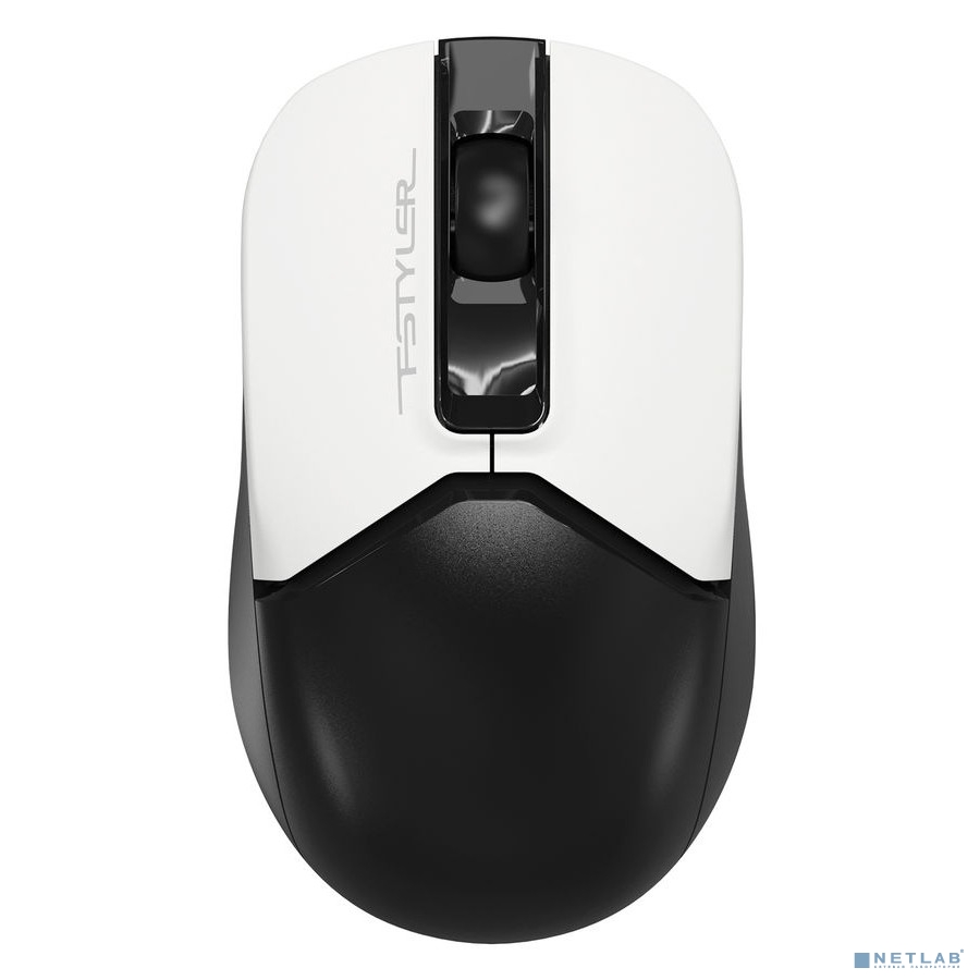 Мышь A4Tech Fstyler FG12S Panda белый/черный оптическая 1200dpi silent беспров. USB 3but