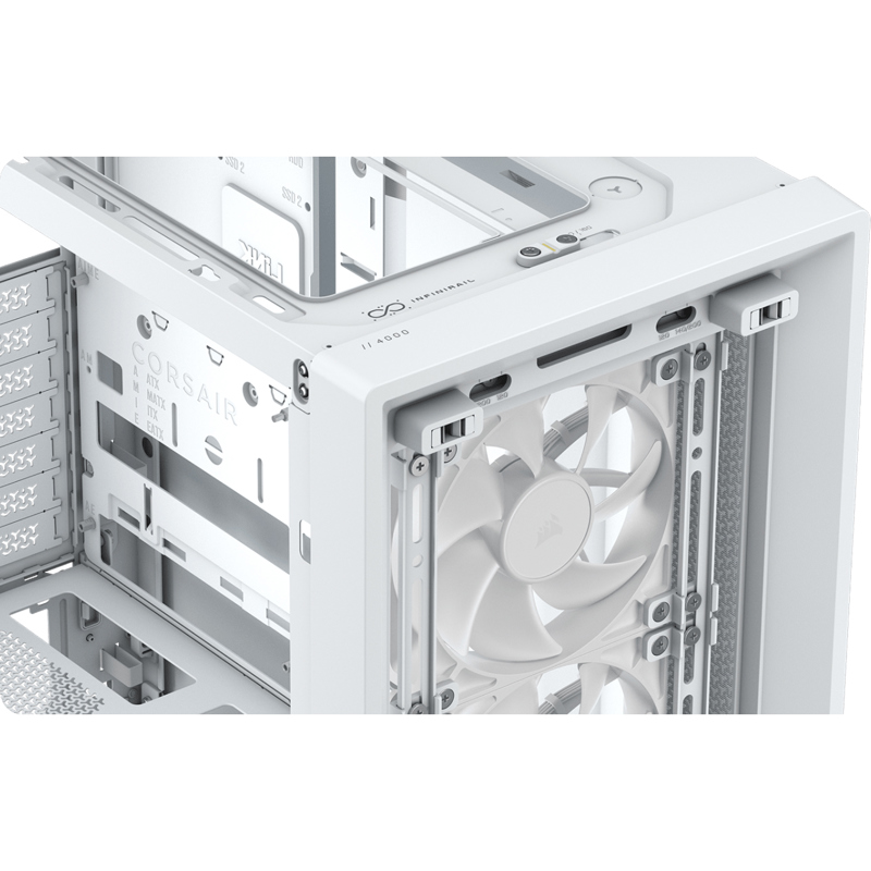 Корпус Corsair Frame 4000D RS, Midi-Tower, TG, 3x120mm, 2xUSB-A 3.2, 1xUSB 3.2 Type-C, E-ATX, ATX, m