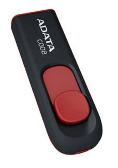 Флеш Диск A-Data 16Gb Classic C008 AC008-16G-RKD USB2.0 красный/черный