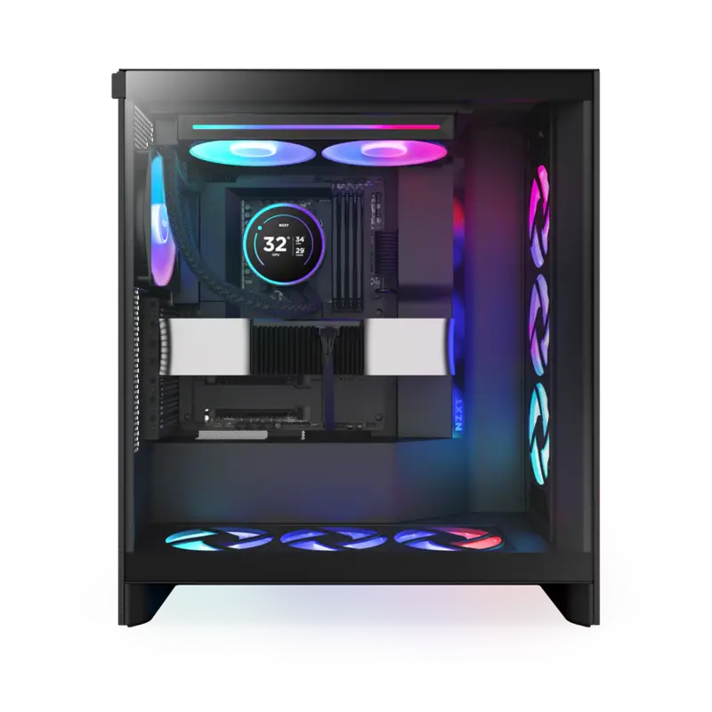 Система жидкостного охлаждения NZXT Kraken Elite 280 RGB (250W, 280mm, LED temp., Black/ Fans: 2x140