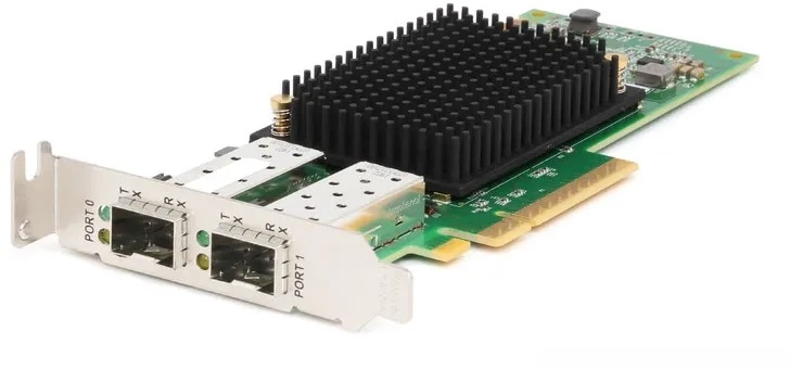 Контроллер DELL Emulex LPe35002 Dual Port FC32 Fibre Channel HBA, PCIe Low Profile V2, Customer Kit