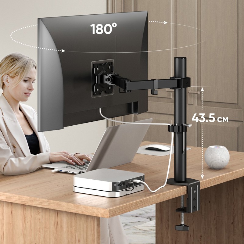 Кронштейн для мониторов Onkron D121E черный 10"-32" макс.8кг настольный поворот и наклон