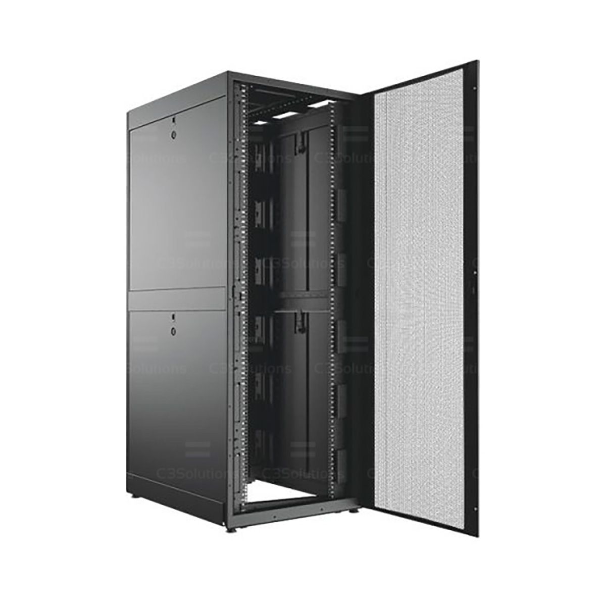 Шкаф коммутационный C3 Solutions (C3.RF4209) напольный 42U 800x1200мм пер.дв.перфор. 2 бок.пан. задн.дв.перфор.2-хст. 1500кг черный 1200мм 170кг 1982мм сталь укомплектованный