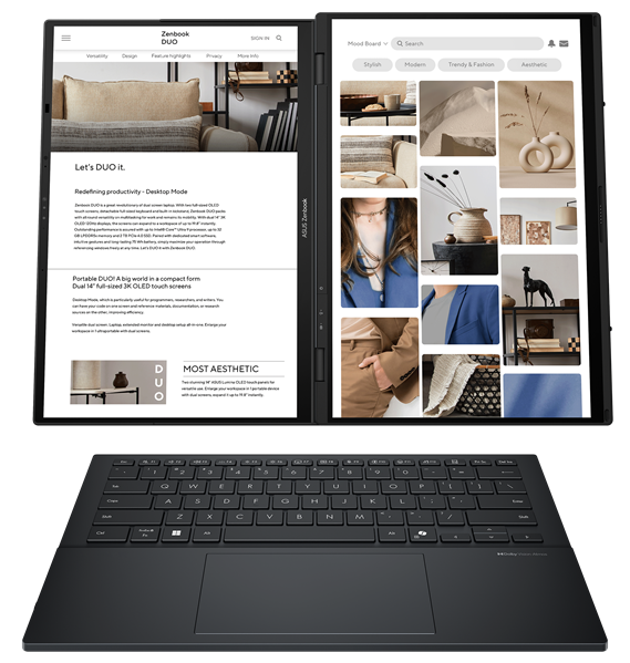 Ноутбук ASUS Zenbook Duo Special UX8406CA-PZ268X Intel Core Ultra 9 285H/LPDDR5X 32GB 1TB/Intel Arc 