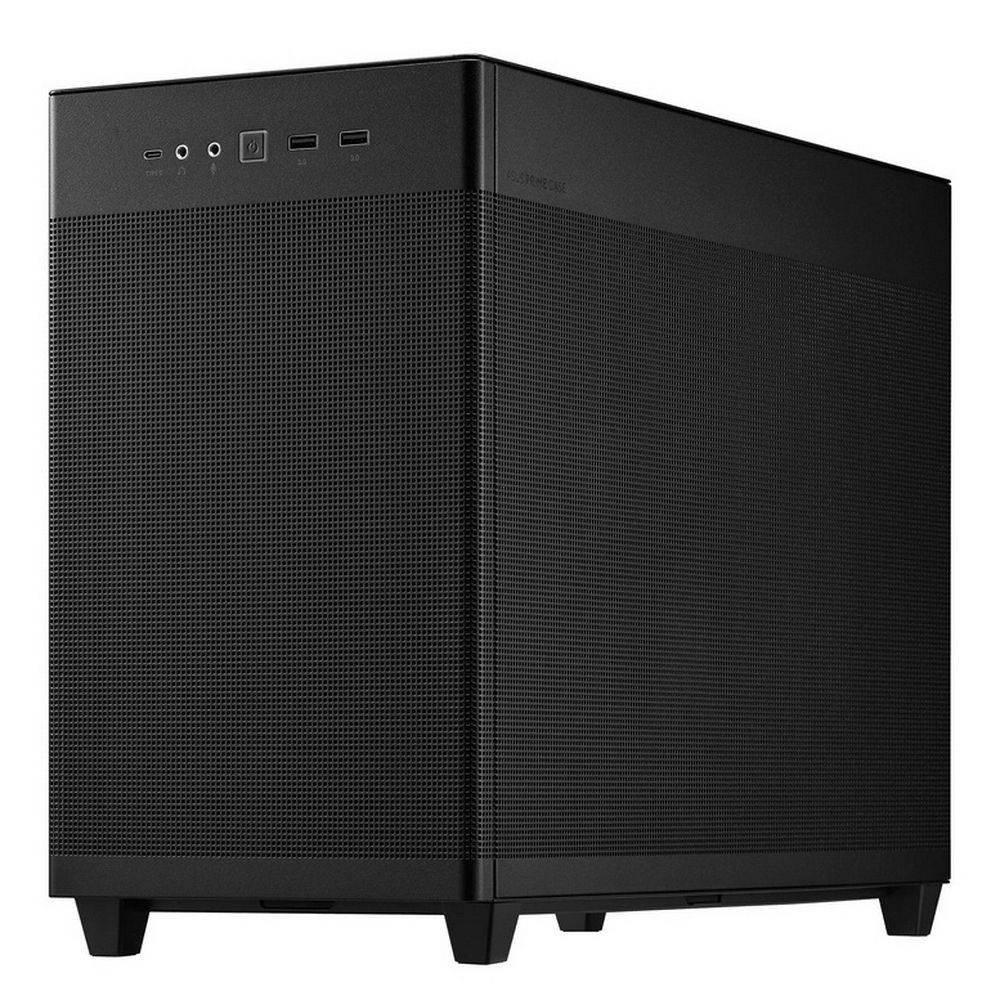 Корпус ASUS PRIME AP201 TG BLACK Micro-Tower, без БП, с окном, 2xUSB 3.0, 1xUSB Type-C, чёрный