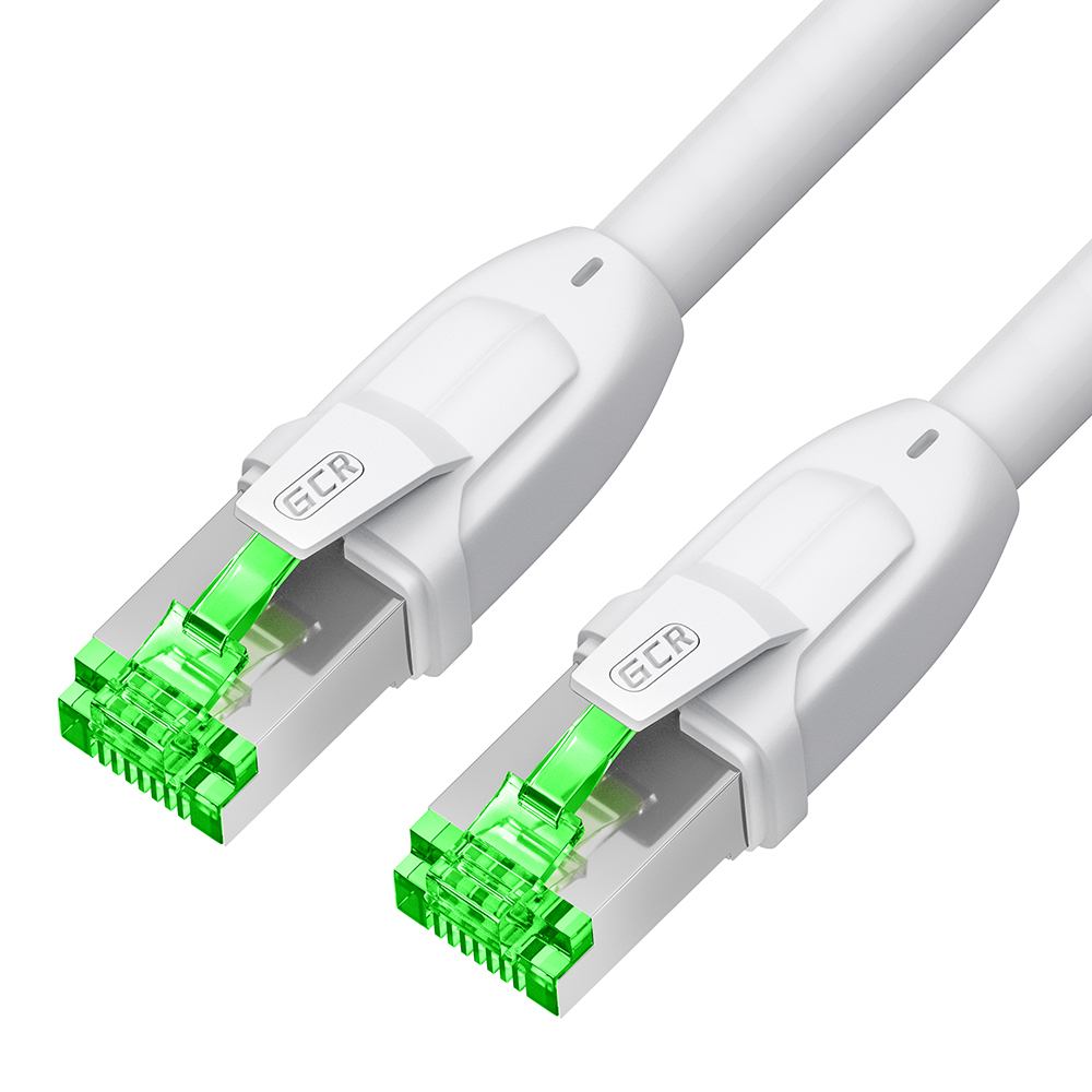 GCR PRO Патч-корд LSZH PROF прямой 2.0m, UTP медь кат.6А, белый, 26 AWG, ethernet high speed 10 Гбит/с, RJ45, T568B