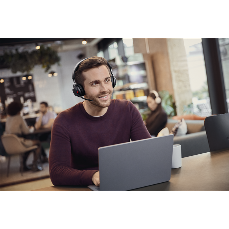 Гарнитура беспроводная Jabra Evolve2 65, Link380c MS Stereo Stand Black