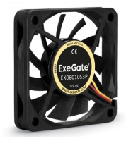 Вентилятор 12В DC ExeGate ExtraPower EP06015B2P (60x60x15 мм, 2-Ball (двойной шарикоподшипник), 2pin, 5000RPM, 34dBA)