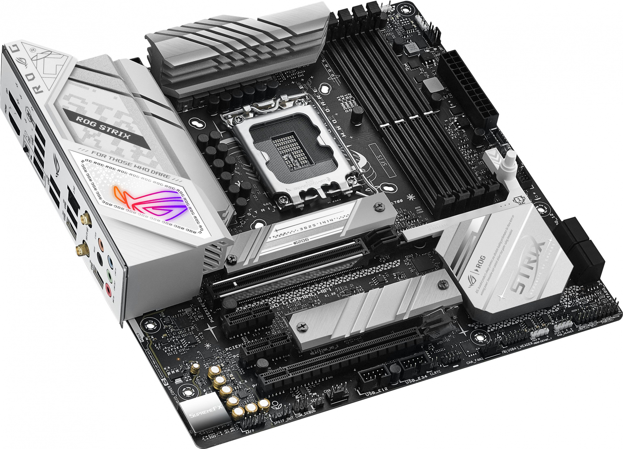 Материнская плата Asus ROG STRIX B760-G GAMING WIFI Soc-1700 Intel B760 4xDDR5 mATX AC`97 8ch(7.1) 2