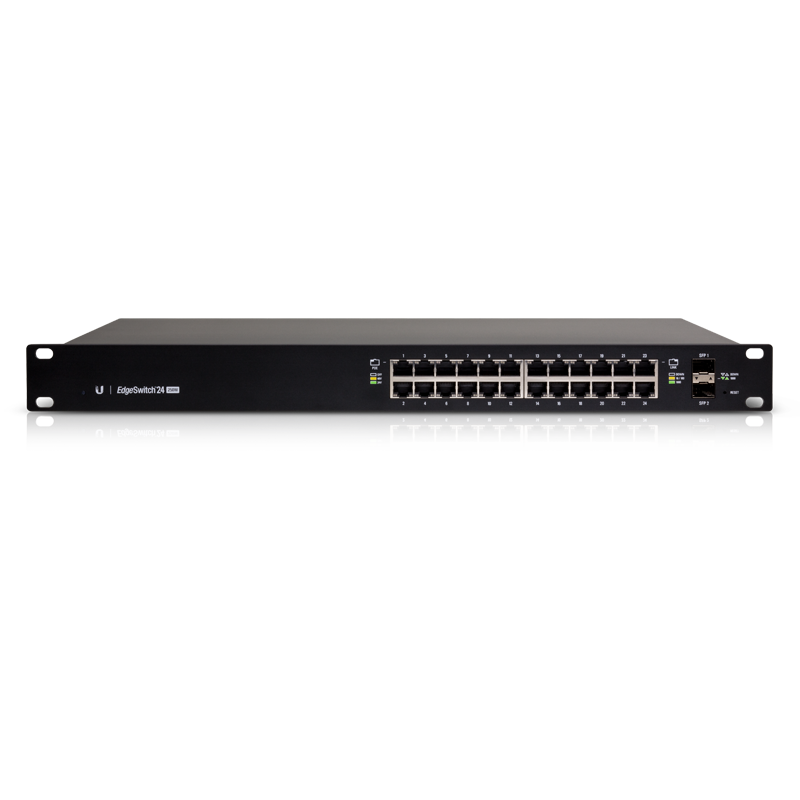 Коммутатор Ubiquiti EdgeSwitch 24-250W |ES-24-250W| Ubiquiti коммутатор 24 порта, раздача питания 24