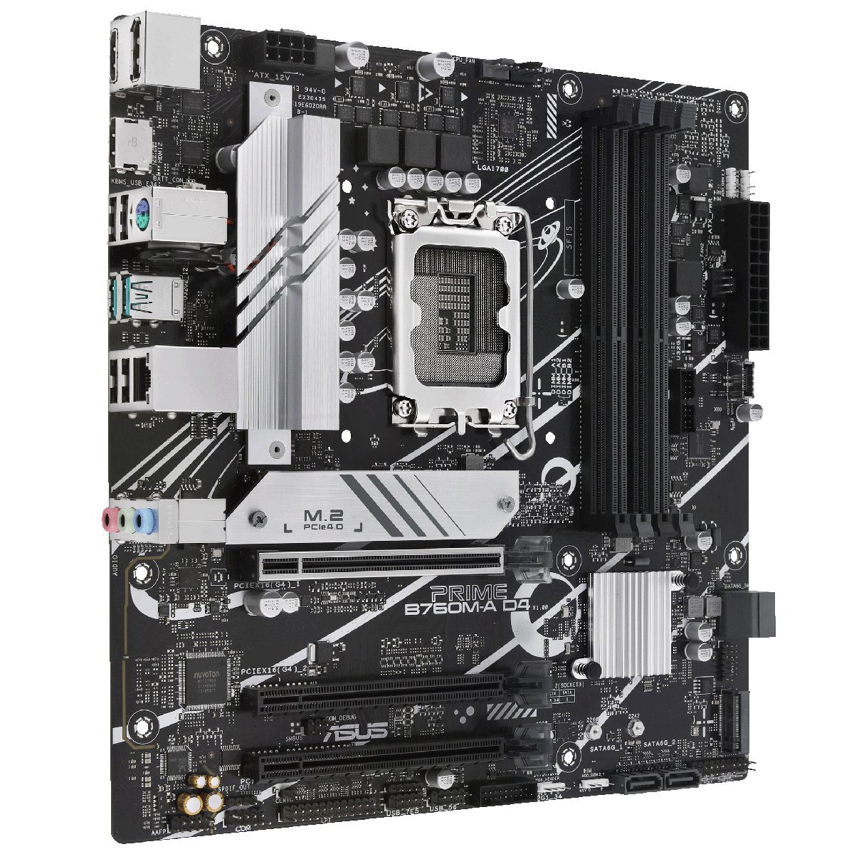 Материнская плата ASUS PRIME B760M-A D4-CSM, LGA1700, B760, 4*DDR4, HDMI+DP, 4xSATA3 + RAID, M2, Aud
