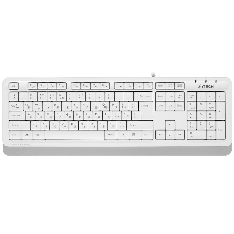 Клавиатура + мышь A4Tech Fstyler F1010 клав:белый/серый мышь:белый/серый USB Multimedia (F1010 WHITE