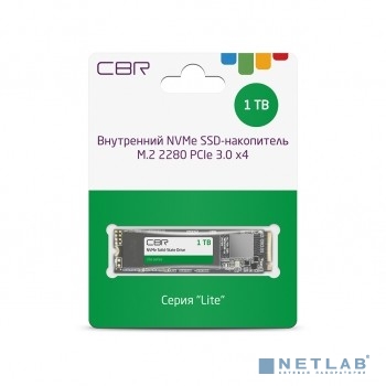 CBR SSD-001TB-M.2-LT22, Внутренний SSD-накопитель, серия "Lite", 1024 GB, M.2 2280, PCIe 3.0 x4, NVM