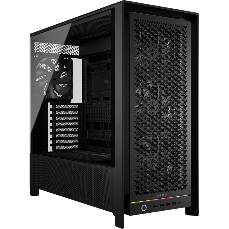 Корпус Corsair Frame 5000D RS High-Airflow, Midi-Tower, TG, 4x140mm, 4xUSB-A 3.2, 1xUSB 3.2 Type-C, 