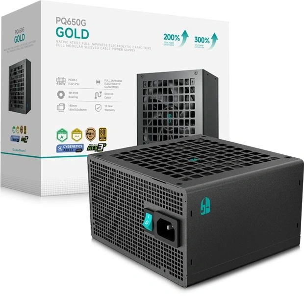 Блок питания Deepcool ATX 650W GamerStorm PQ650G Gen.5 80+ gold (20+4pin) APFC 120mm fan 6xSATA Cab 