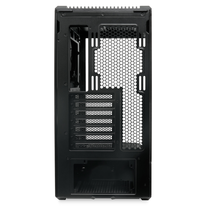 Корпус HSPD F711, Panoramic Full Tower, Black, TG, 0.7 SPCC, no fans ATX, mATX, mITX 190/420/280mm 2