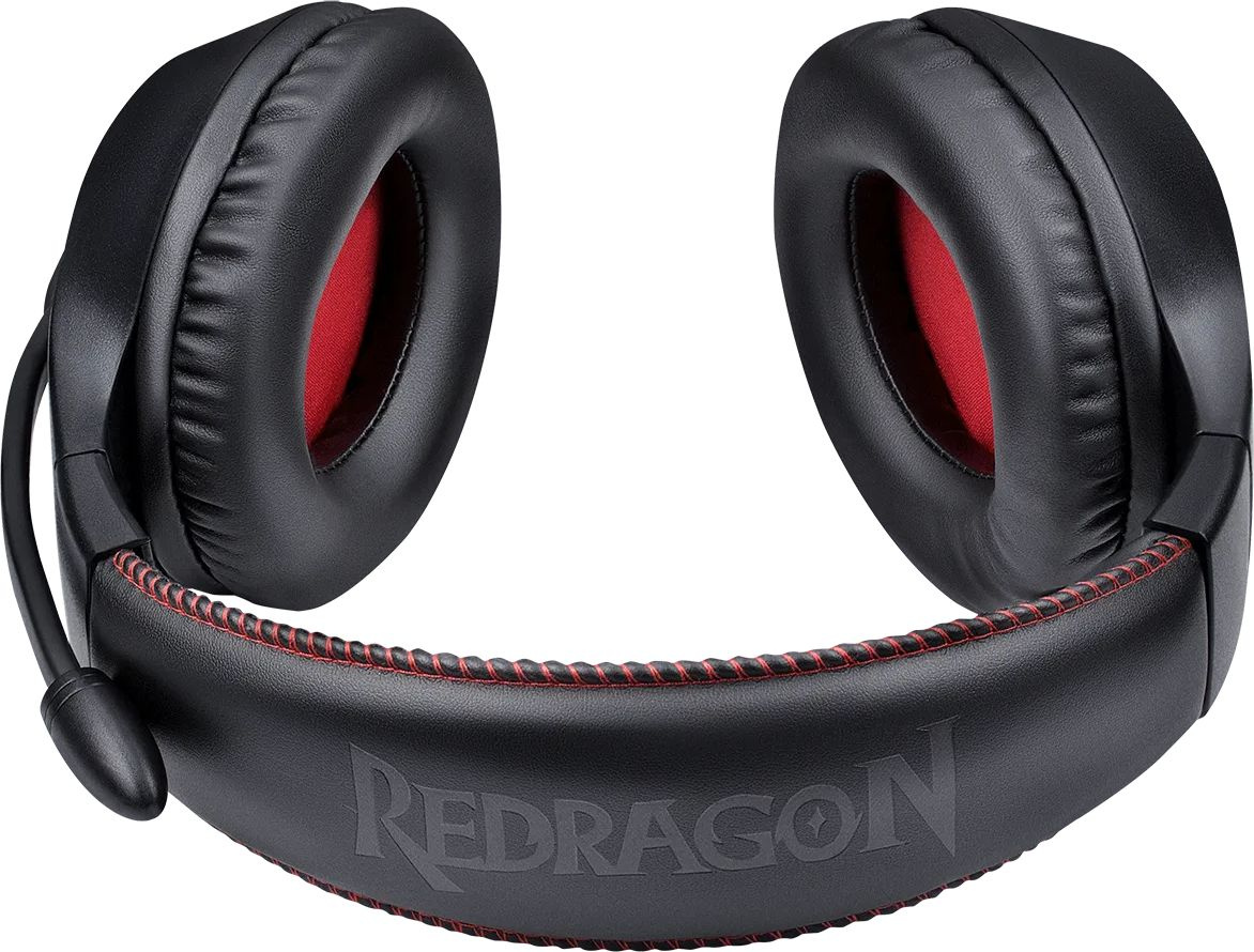 Наушники с микрофоном Redragon Pelias черный/красный 1.8м накладные оголовье (71187)