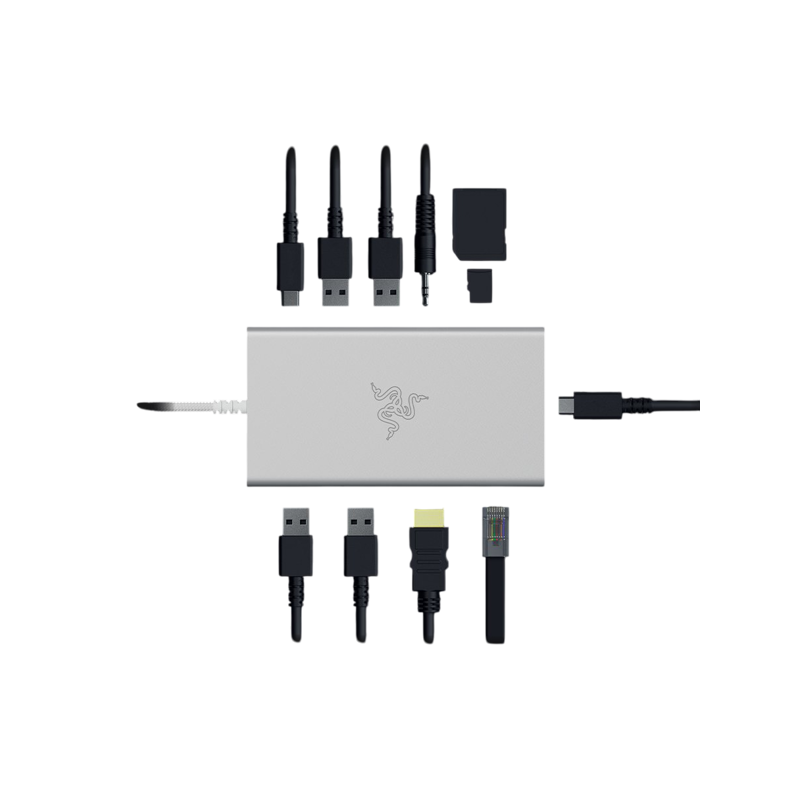 Док-станция Razer USB-C Dock - Mercury White