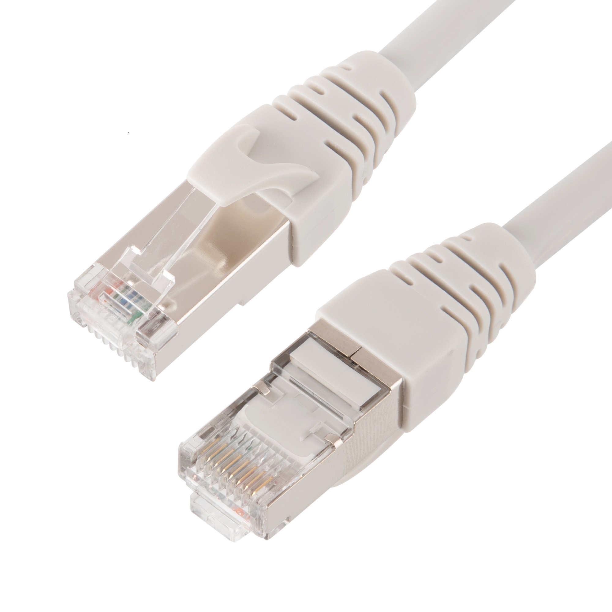 Патч-корд Ethernet, категория CAT 6, RJ45 штекер > RJ45 штекер, экранированный F/UTP, цвет: серый, оболочка нг(А)-LSZH. Длина 10 м/ Advant ADV6-FPC10-LG