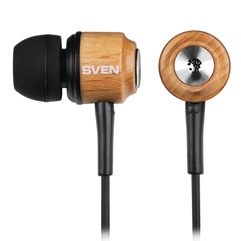 Внутриканальные наушники SVEN E 12 WD (L-образный разъём, дерево)