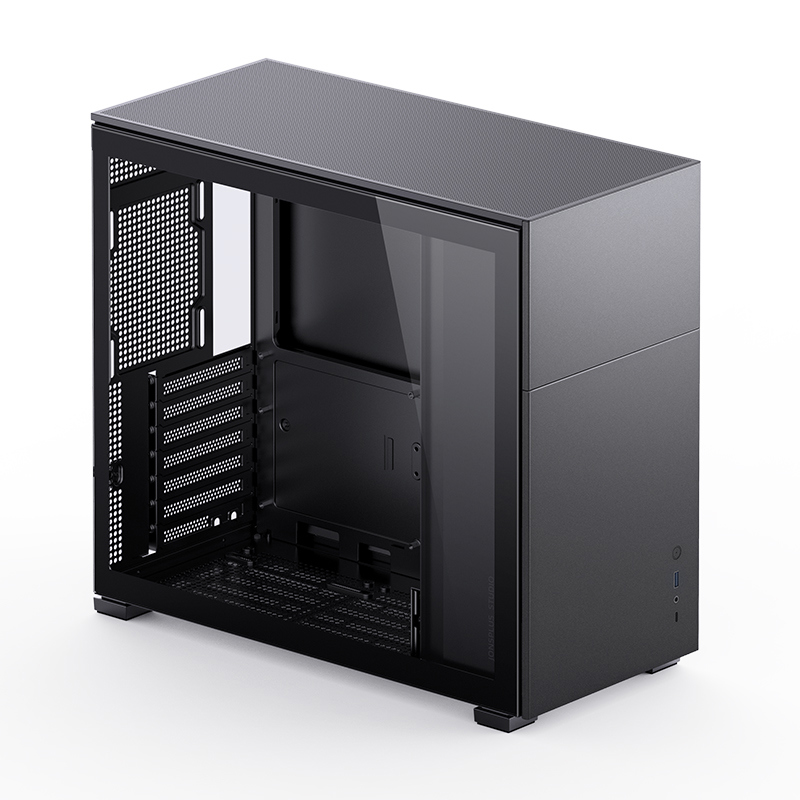 Корпус JONSBO D41 STD, Midi-Tower, TG, no fan, 1xUSB-A 3.2 + 1xUSB-C 3.2, ATX, mATX Black