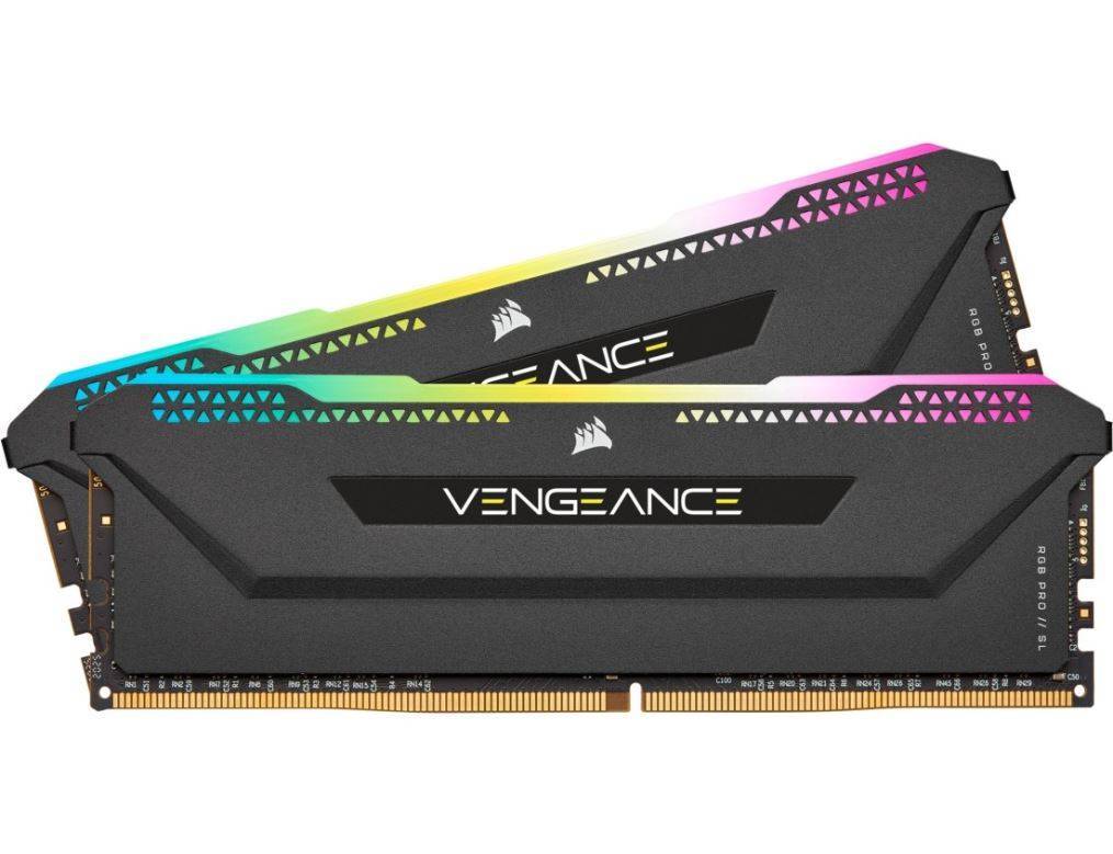 Модуль памяти CORSAIR 32GB 3600МГц DDR4 CL18 DIMM (Kit of 2)  XMP 2.0, Vengeance RGB Pro SL Black