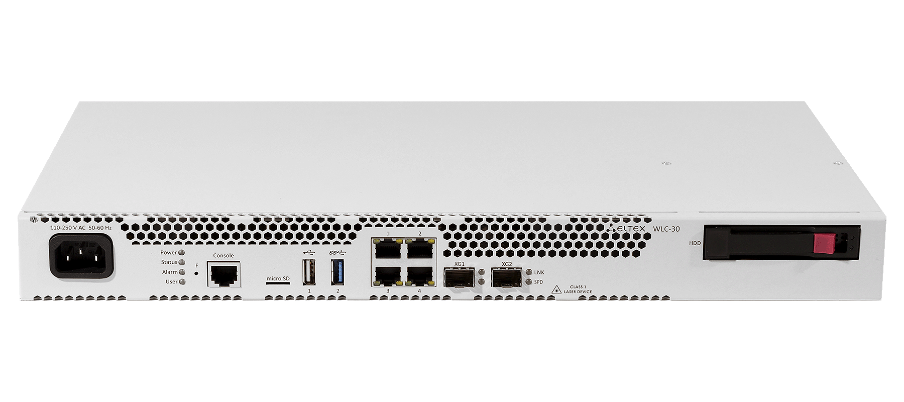 ELTEX WLC-30 Контроллер беспроводных сетей 4x10/100/1000BASE-T, 2x10GBASE-R SFP+, 1x USB 2.0, 1x USB