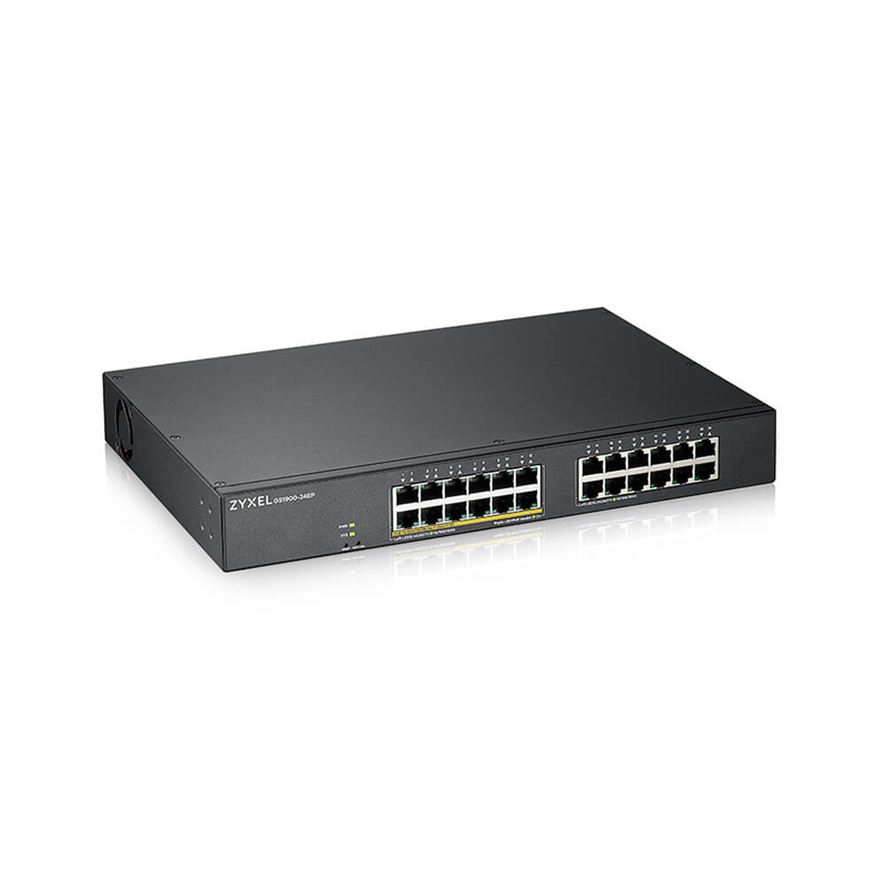 Коммутатор Zyxel GS1900-24EP-EU0101F (L2) 24x1Гбит/с 12PoE+ 130W управляемый