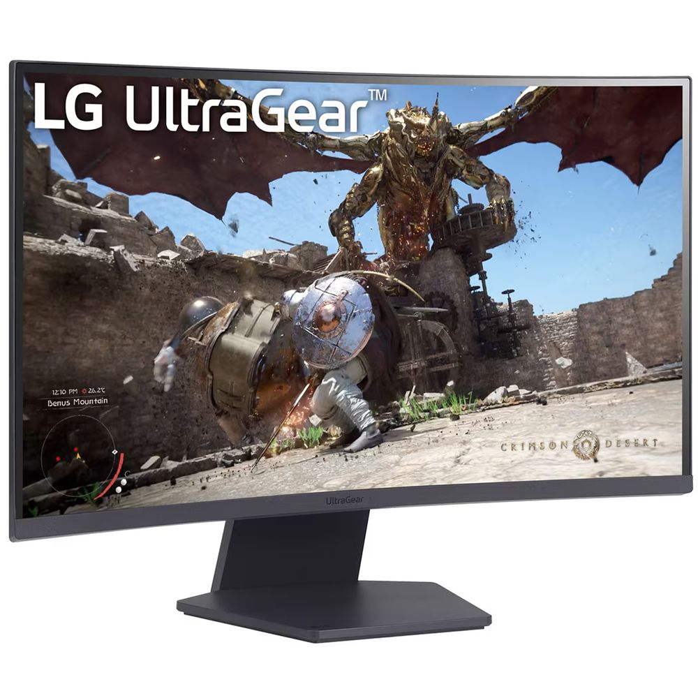 МОНИТОР 27" LG 27GS60QC-B Black (VA, изогнутый, 2560x1440, 180Hz, 1 ms, 178°/178°, 300 cd/m, 3000:1,