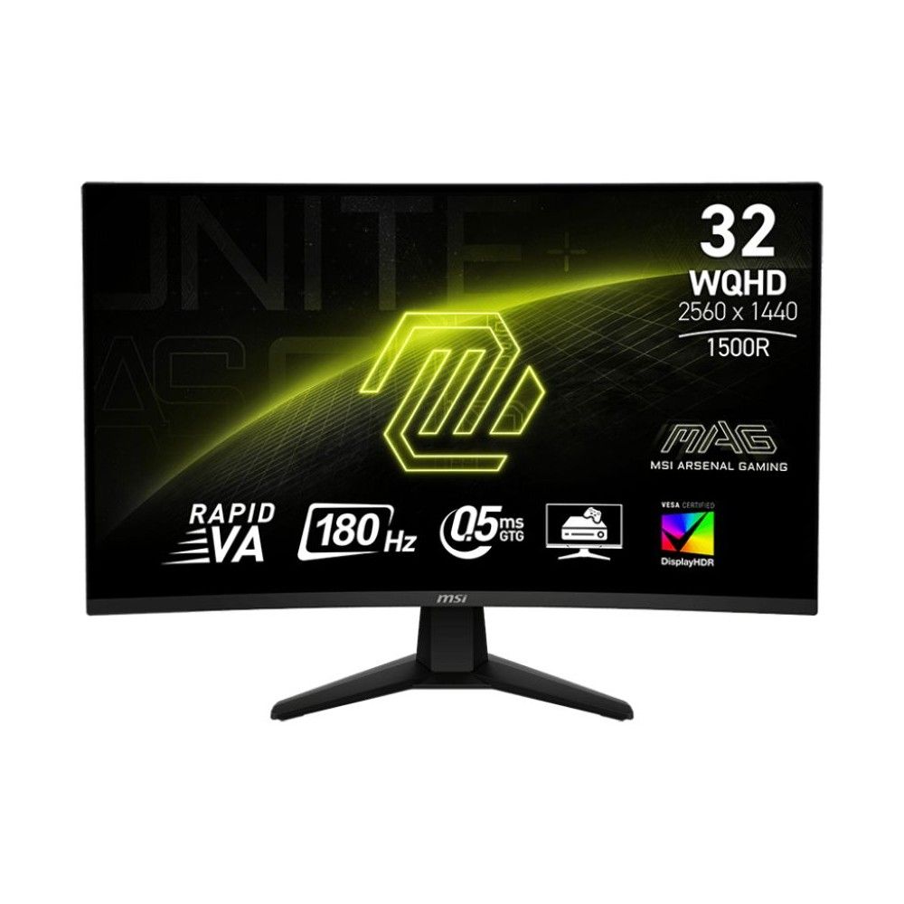 Монитор 31.5" MSI MAG 32CQ6F Black (Rapid VA, 2560x1440, HDMI+HDMI+DP, 0.5 ms, 178°/178°, 400 c