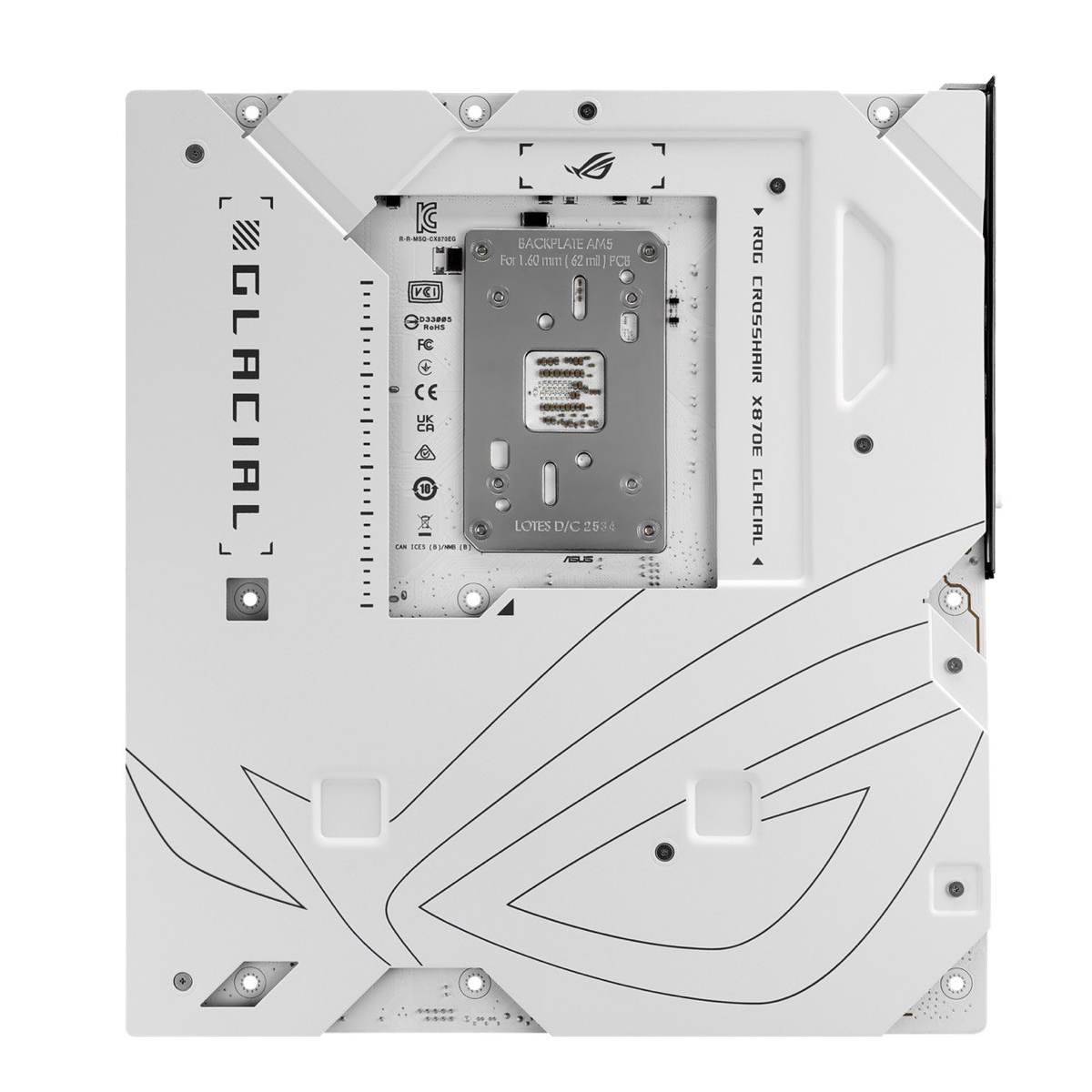 Материнская плата ASUS ROG CROSSHAIR X870E GLACIAL AM5 E-ATX 4xDDR5 2xPCIEx16 2xM.2 2xUSB-C 2x10GLAN