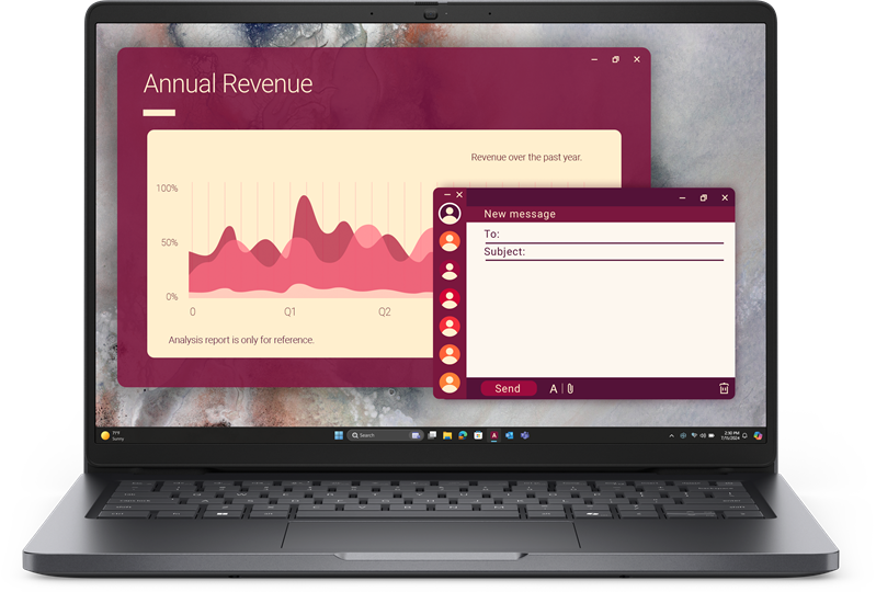 Ноутбук Dell Pro 14 Core 5 Ultra 235U  14,0" FullHD+300nit AG 8GB DDR5 512GB SSD Intel Graphics,3cel