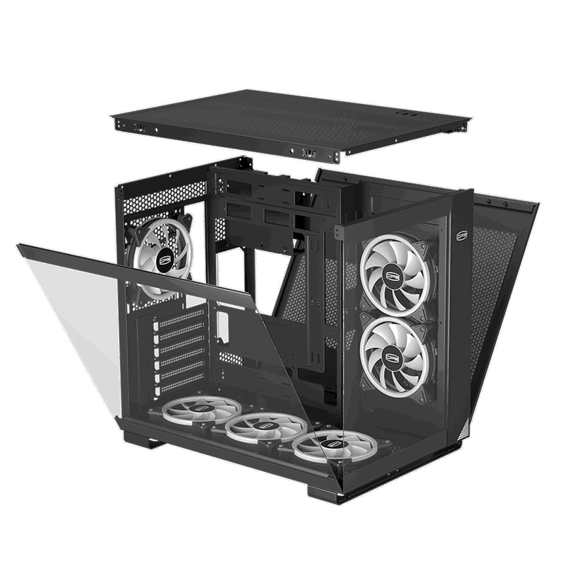 Корпус PCCooler C3T500 ARGB BK, Midi-Tower, TG, 6x120mm ARGB, 1xUSB-C 3.1 + 2xUSB-A 3.0, ATX, mATX, 
