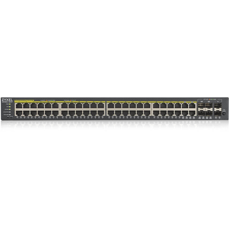 Коммутатор Smart L2 коммутатор PoE+ Zyxel NebulaFlex GS1920-48HPv2, rack 19", 44xGE PoE+, 4xCombo (S