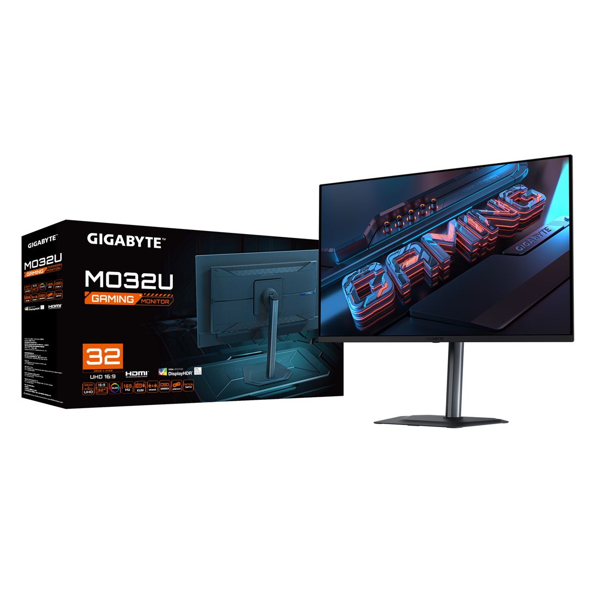 Монитор 31.5" Gigabyte MO32U Black  (31,5 " OLED, 3840 x 2160,165Hz, 2xHDMI 2.1, DP 1.4, 3