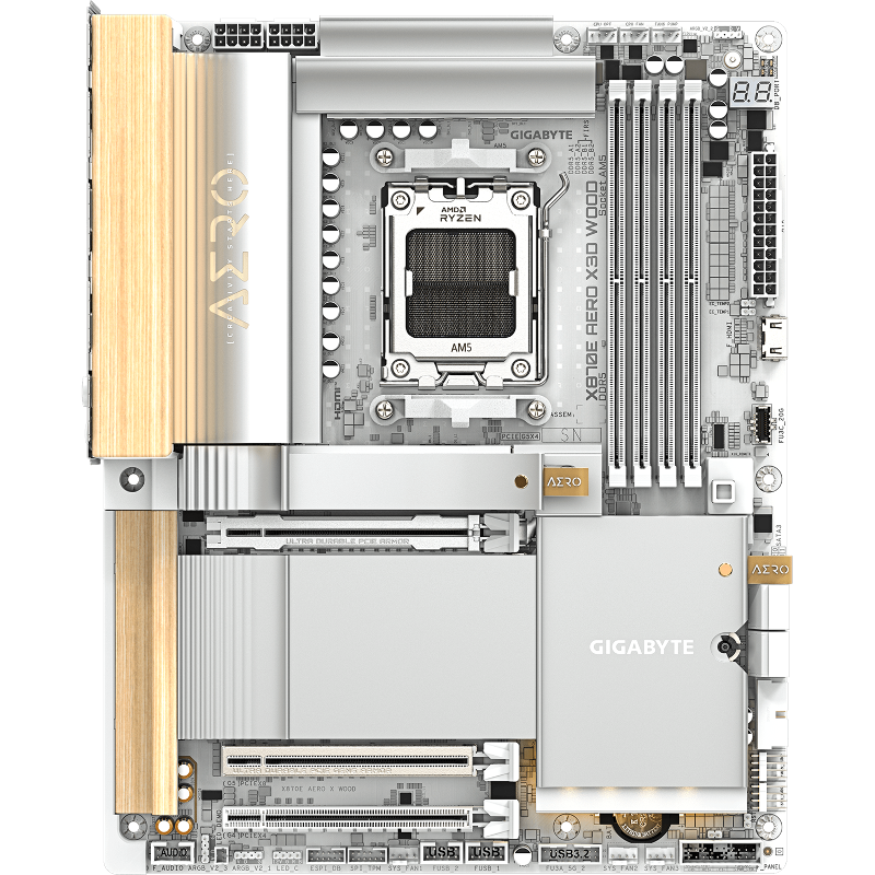 Материнская плата Gigabyte X870E AERO X3D WOOD Socket AM5 AMD X870E 4xDDR5 ATX AC`97 8ch(7.1) 2x5Gg 