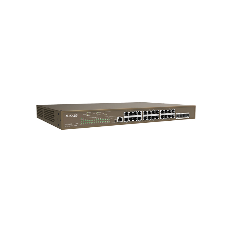 Коммутатор IP-Com G5328P-24-410W (L3) 24x1Гбит/с 4xКомбо(1000BASE-T/SFP) 4SFP 24PoE 370W управляемый