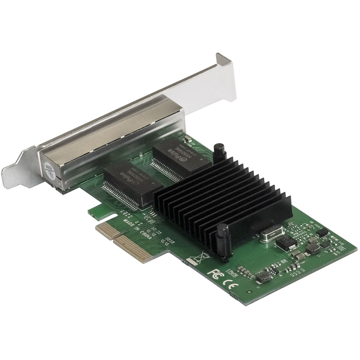 Exegate EX292508RUS Сетевой адаптер ExeGate EXE-I350-T4V2 (PCI-E x4 v2.1, порты 4xRJ45 (медные), 10/