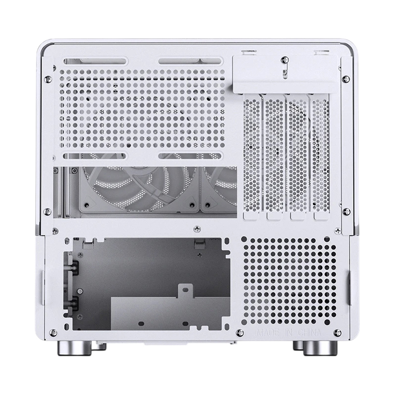 Корпус JONSBO V12, Mini-Tower, TG, 2x120mm, 1xUSB-A 3.0 + 1xUSB-C 3.2, mATX, mITX White