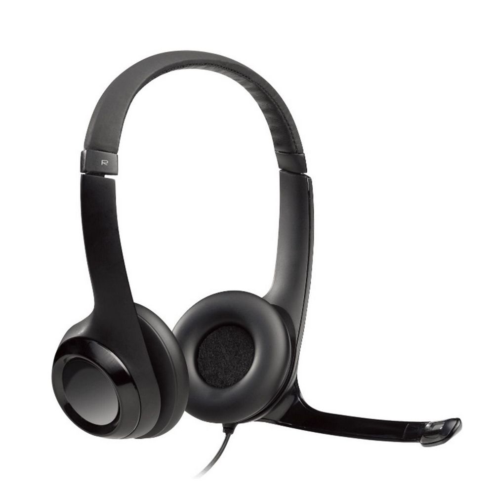 Наушники с микрофоном Logitech H390 черный 1.9м накладные USB оголовье (981-000803)