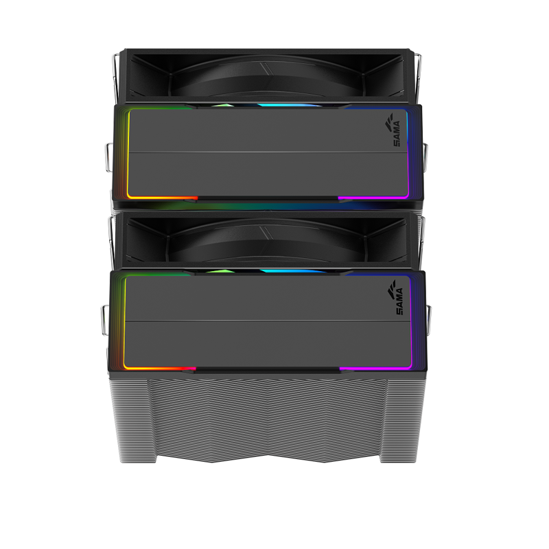 Кулер для процессора SAMA A60L (265W, 4-pin PWM, 156.5mm, 6x6mm, ARGB, 2x120mm, 78CFM, 29dBA, 2200RP