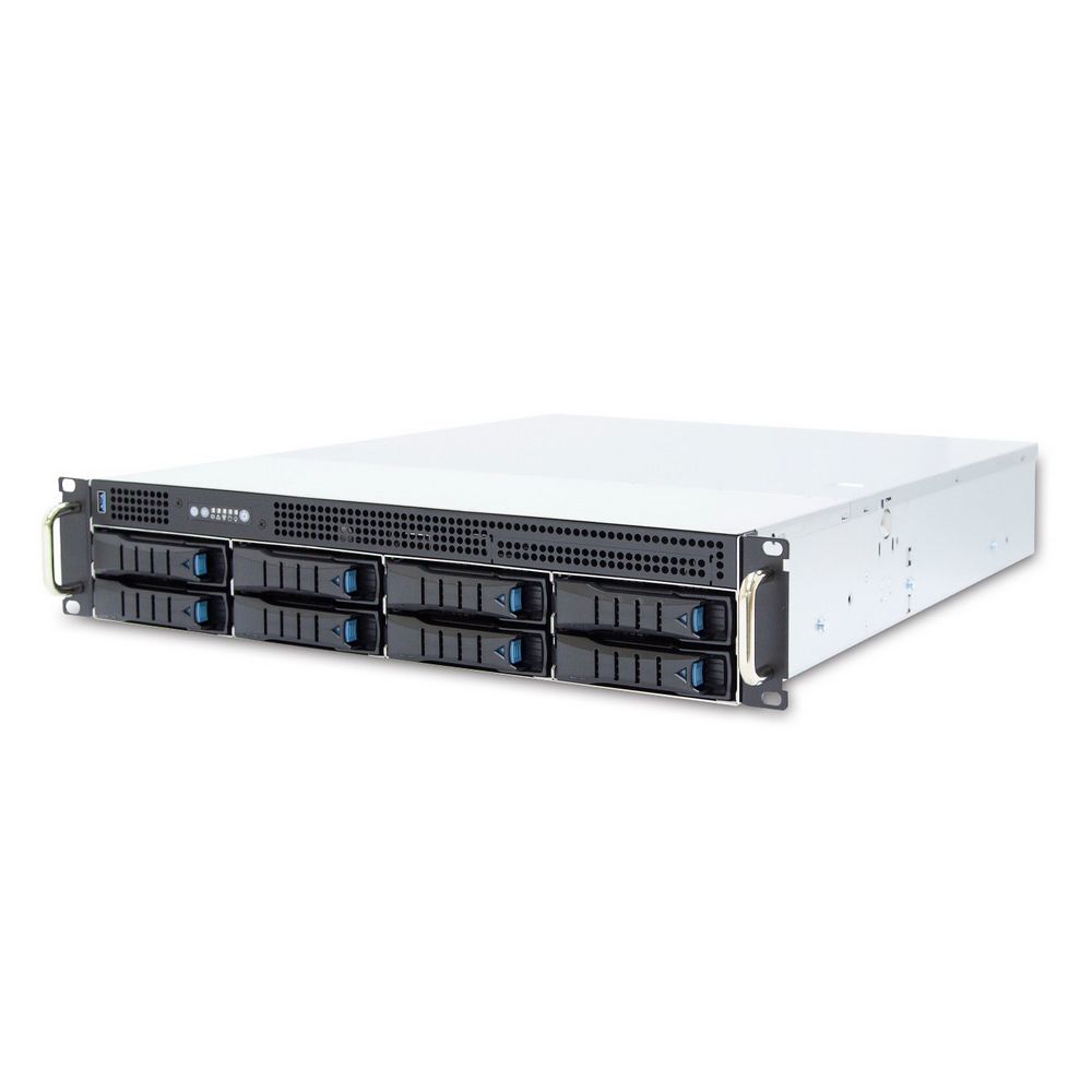 Корпус серверный AIC XE1-2KTS0-02 2U, 8xSATA/SAS HS 3,5/2,5" universal bay + 2x2,5" 7mm HS
