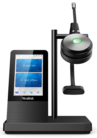 Гарнитура YEALINK WH66 Mono UC Моно, Беспроводная, HD звук, 160м DECT, Шумоподав, Дисплей 4'', USB-х