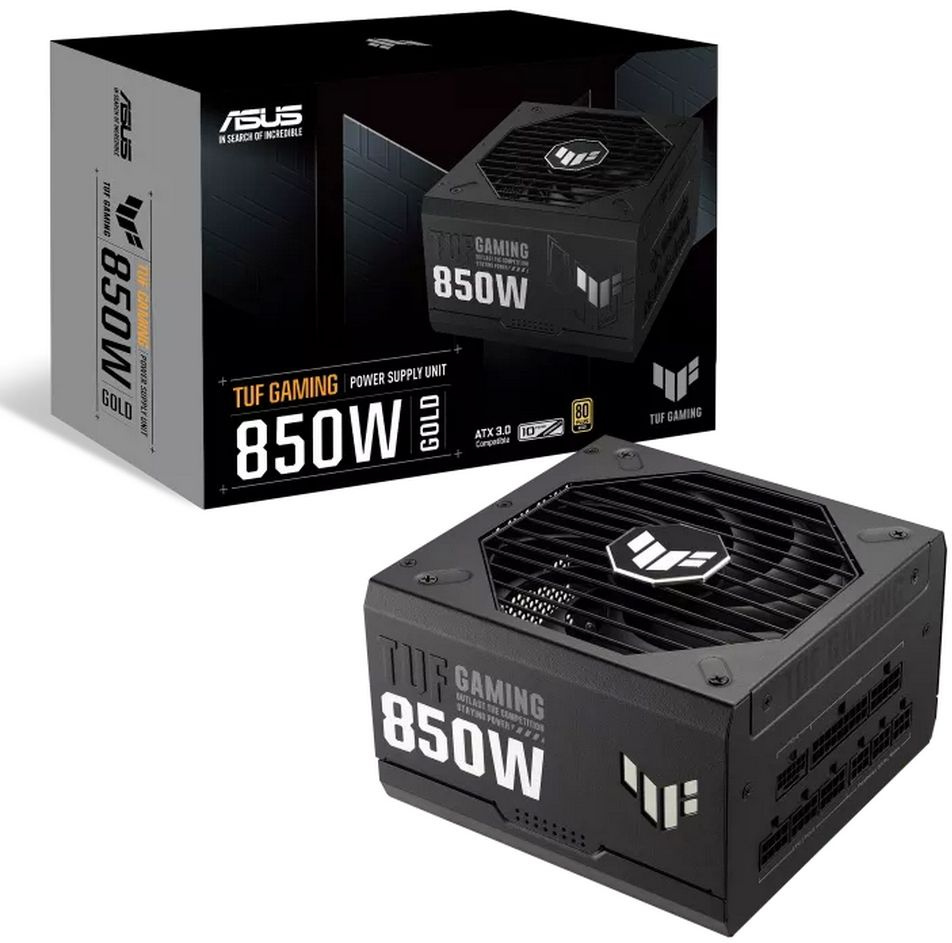 Блок питания Asus ATX 850W Tuf-gaming 850B 80+ gold (20+4pin) APFC 135mm fan 5xSATA Cab Manag RTL