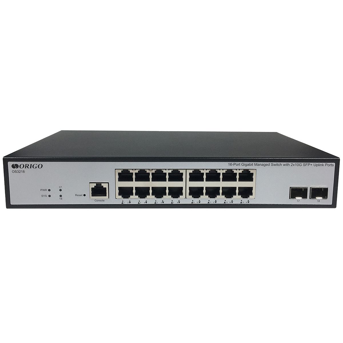 Коммутатор Origo OS3218 OS3218/A1A (L3) 16x1Гбит/с 2SFP+ управляемый