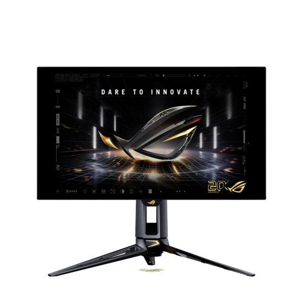 Монитор ASUS 26.5" ROG Swift OLED PG27AQWP-G WOLED 2560x1440 0.02ms 1500cd 540Hz 2*HDMI DP 3*USB Tilt Swivel Pivot HAS VESA 24K Gold Accents EDITION 20 Black